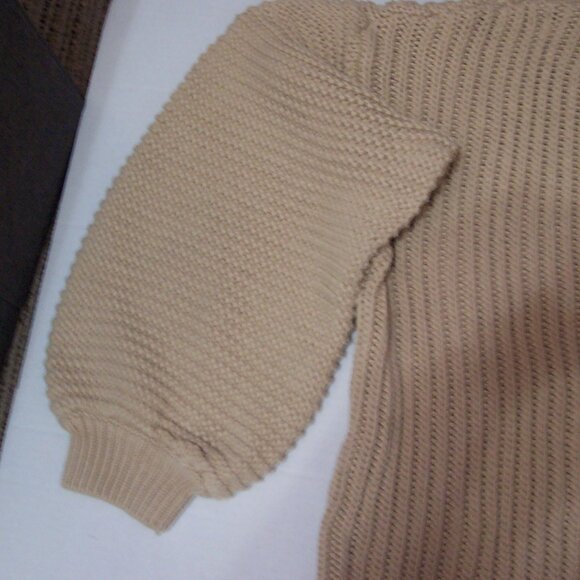 WHO WHAT WEAR OPEN CARDIGAN BEIGE - Picture 4 of 10